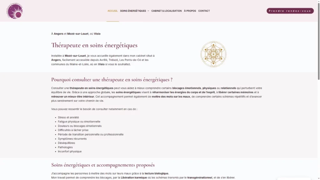 Site web et image digitale pour Claudine Ruault